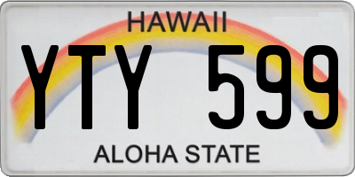 HI license plate YTY599