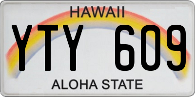 HI license plate YTY609