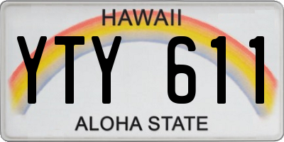 HI license plate YTY611