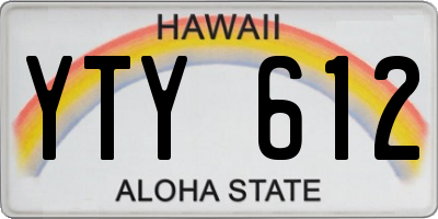 HI license plate YTY612