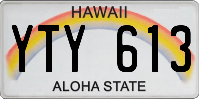 HI license plate YTY613