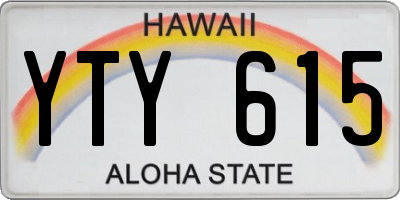 HI license plate YTY615