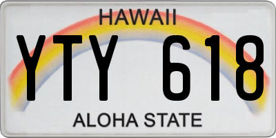 HI license plate YTY618