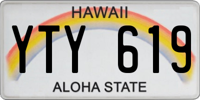 HI license plate YTY619