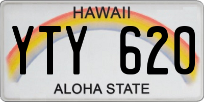 HI license plate YTY620