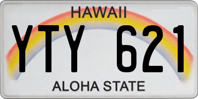 HI license plate YTY621