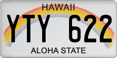 HI license plate YTY622