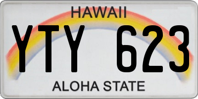 HI license plate YTY623