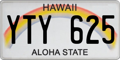HI license plate YTY625