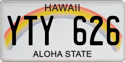 HI license plate YTY626