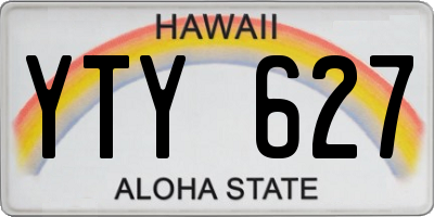HI license plate YTY627