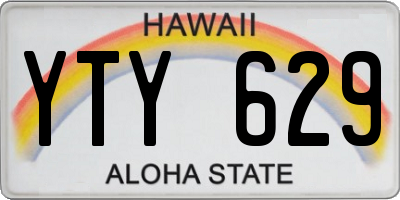 HI license plate YTY629