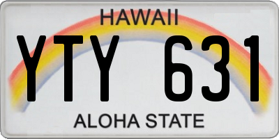 HI license plate YTY631