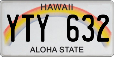 HI license plate YTY632