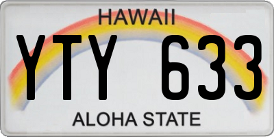 HI license plate YTY633