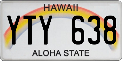 HI license plate YTY638