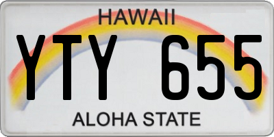 HI license plate YTY655