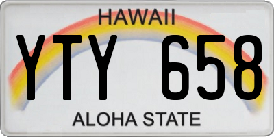 HI license plate YTY658