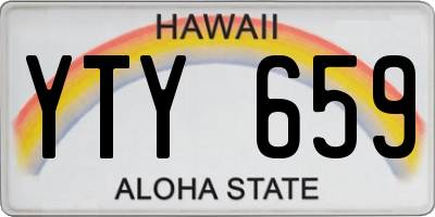 HI license plate YTY659