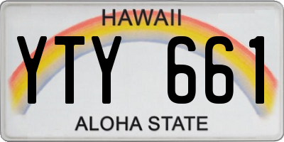 HI license plate YTY661