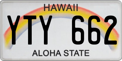 HI license plate YTY662