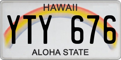 HI license plate YTY676