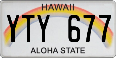 HI license plate YTY677