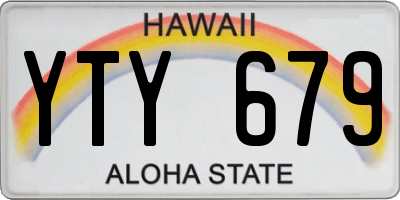 HI license plate YTY679