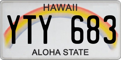 HI license plate YTY683
