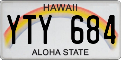 HI license plate YTY684