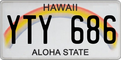 HI license plate YTY686