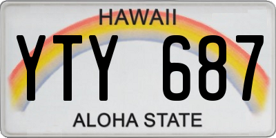 HI license plate YTY687