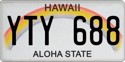 HI license plate YTY688