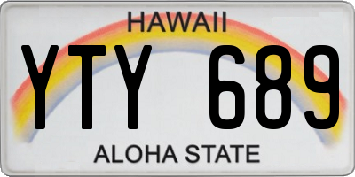 HI license plate YTY689