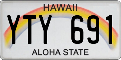 HI license plate YTY691