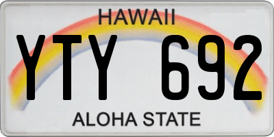 HI license plate YTY692