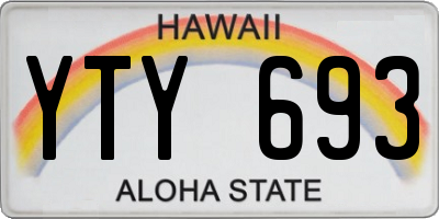 HI license plate YTY693