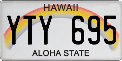 HI license plate YTY695