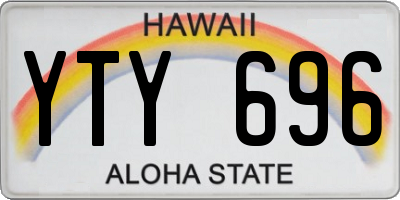 HI license plate YTY696