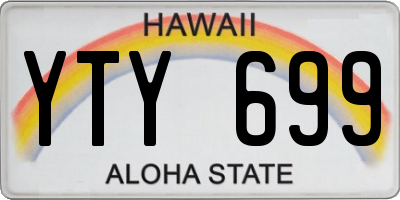 HI license plate YTY699