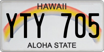 HI license plate YTY705