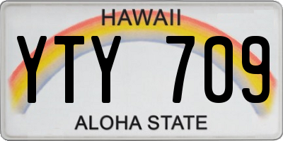 HI license plate YTY709