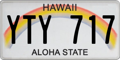 HI license plate YTY717