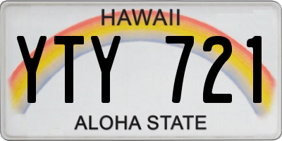 HI license plate YTY721