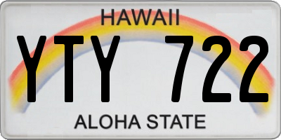 HI license plate YTY722