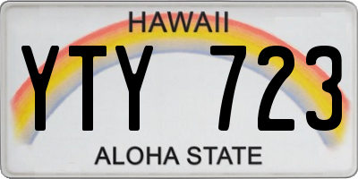 HI license plate YTY723