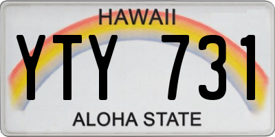 HI license plate YTY731