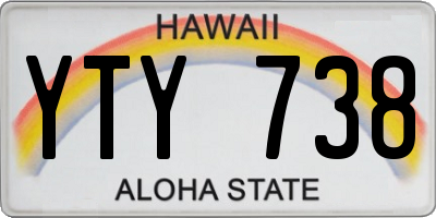 HI license plate YTY738