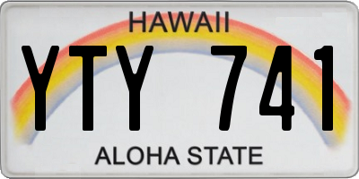 HI license plate YTY741