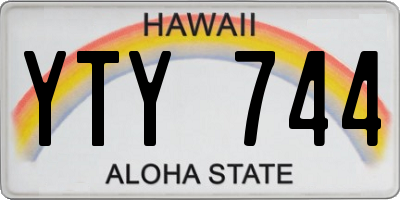 HI license plate YTY744
